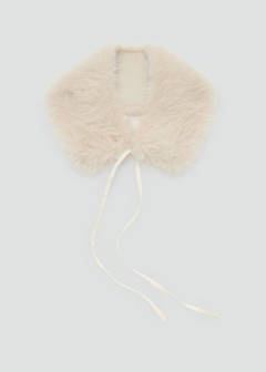 Faux-fur scarf — Ecru 1