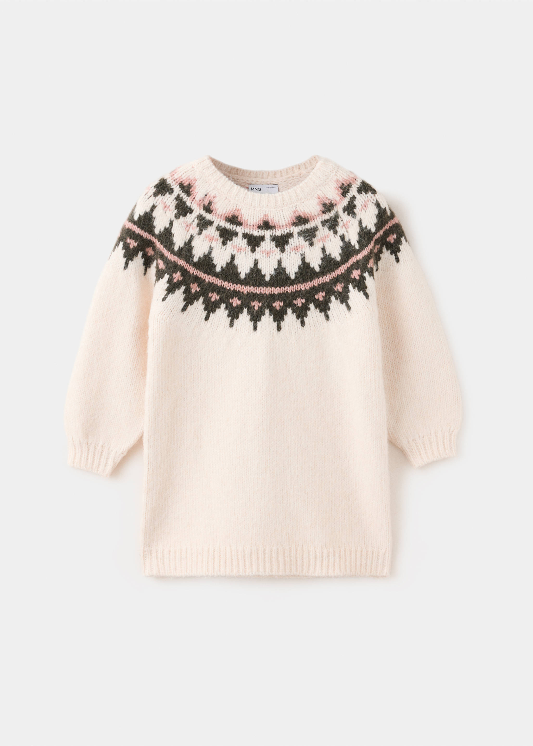 Robe en maille jacquard - Article sans modèle, Beige. Ref: 37097923-00.