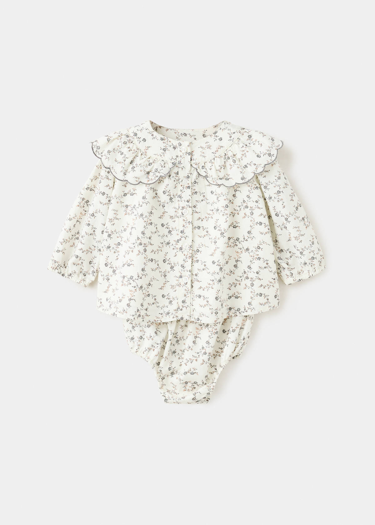Floral cotton romper