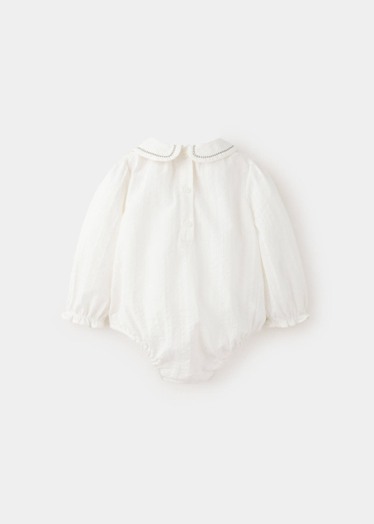 Cotton shirt with baby collar — Off White