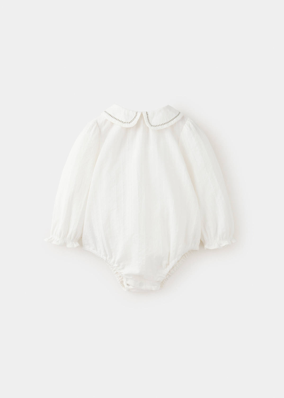 Cotton shirt with baby collar — Off White