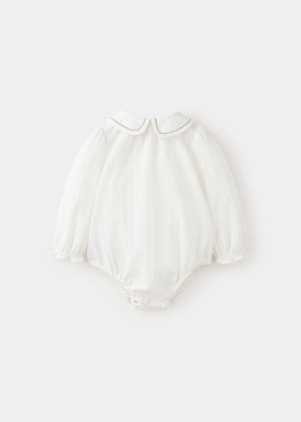 Cotton shirt with baby collar — Off White