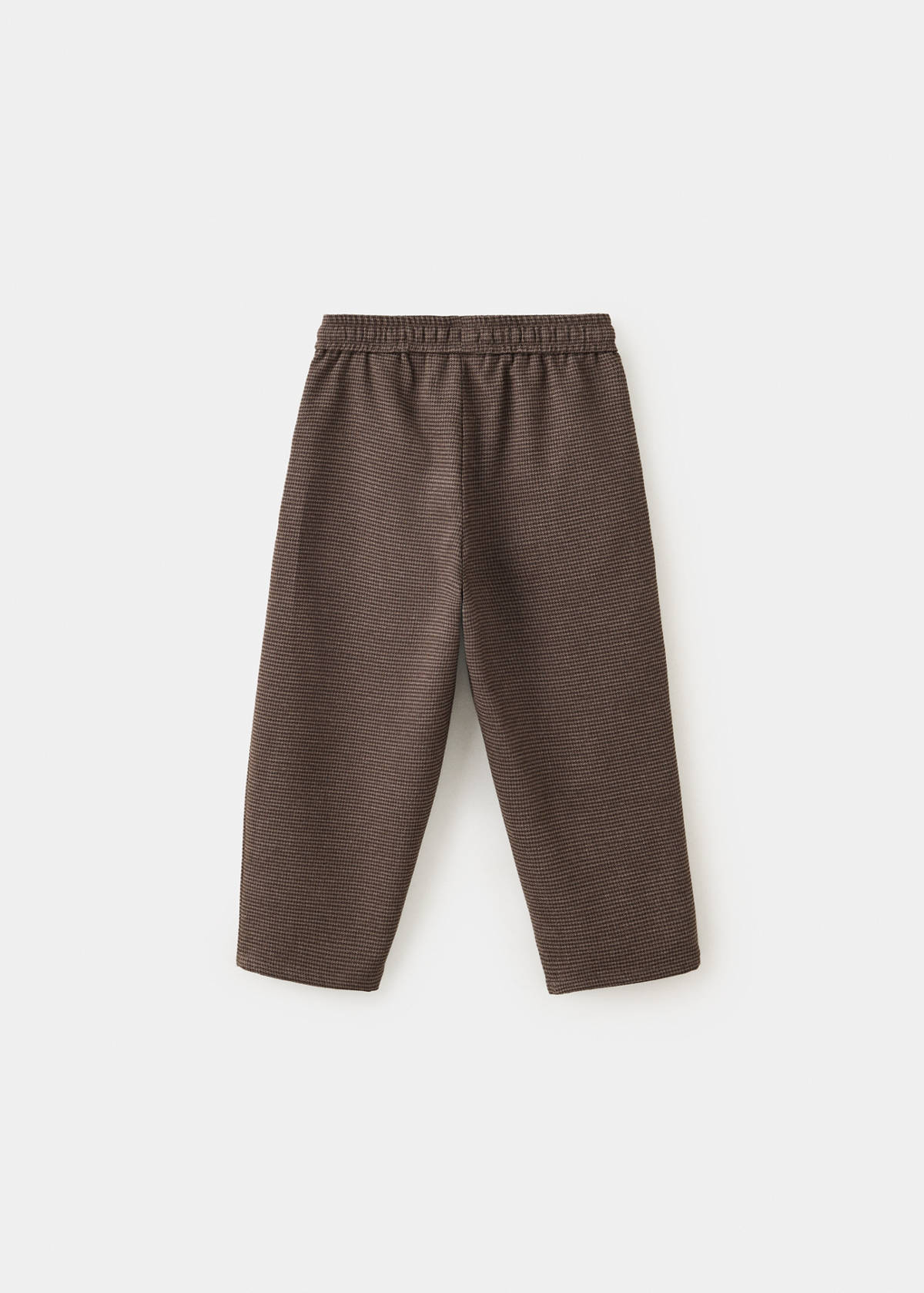 Straight checked trousers — Brown