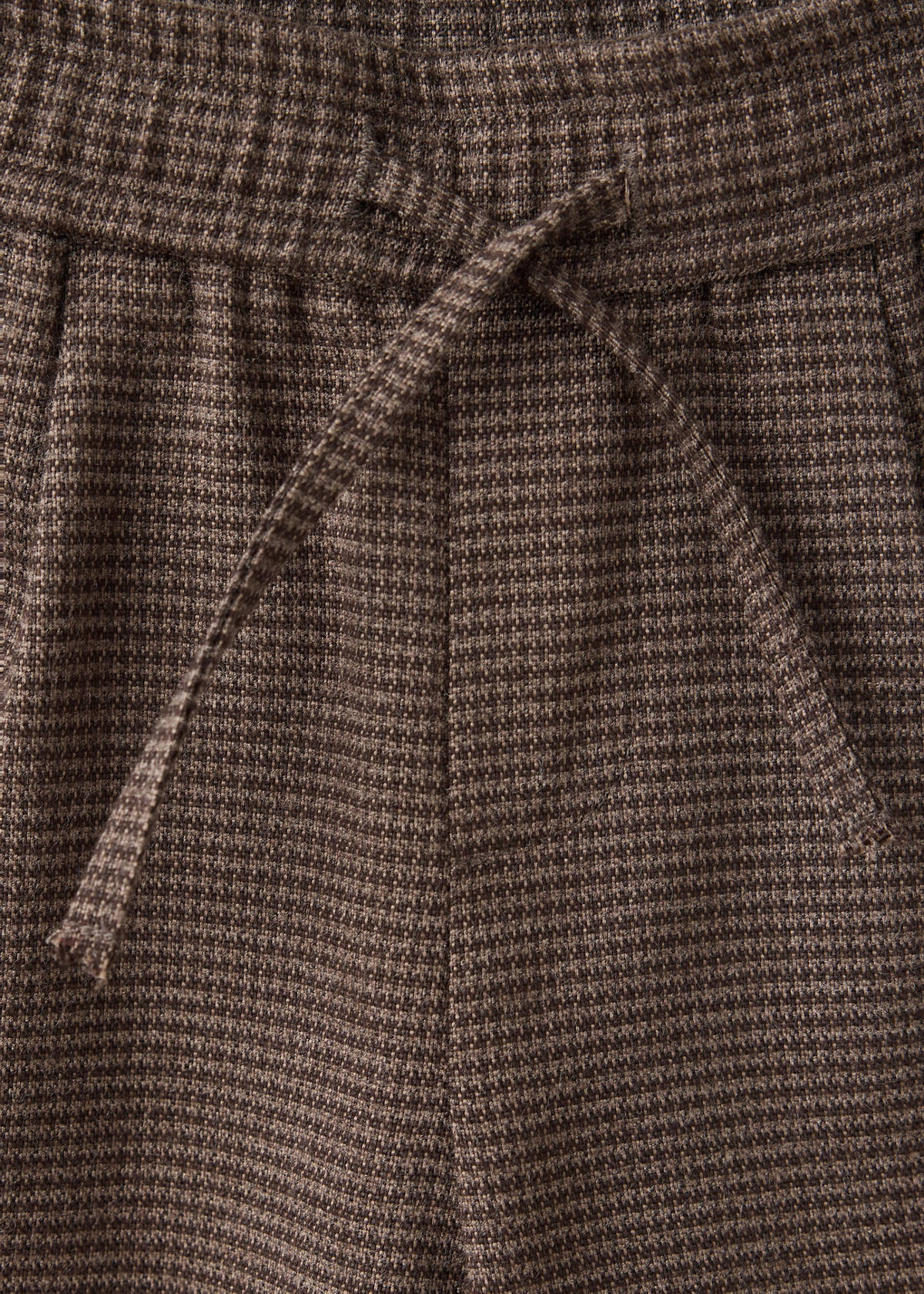 Straight checked trousers — Brown