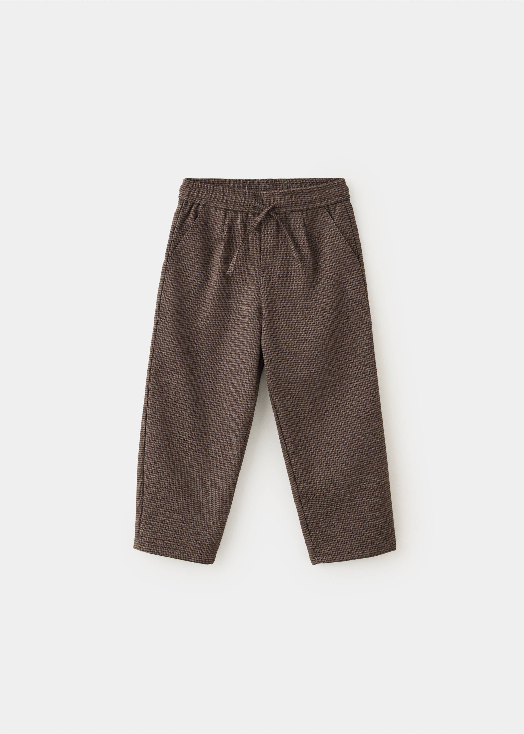 Pantalon droit à carreaux - Article sans modèle, Marron. Ref: 37097931-00.