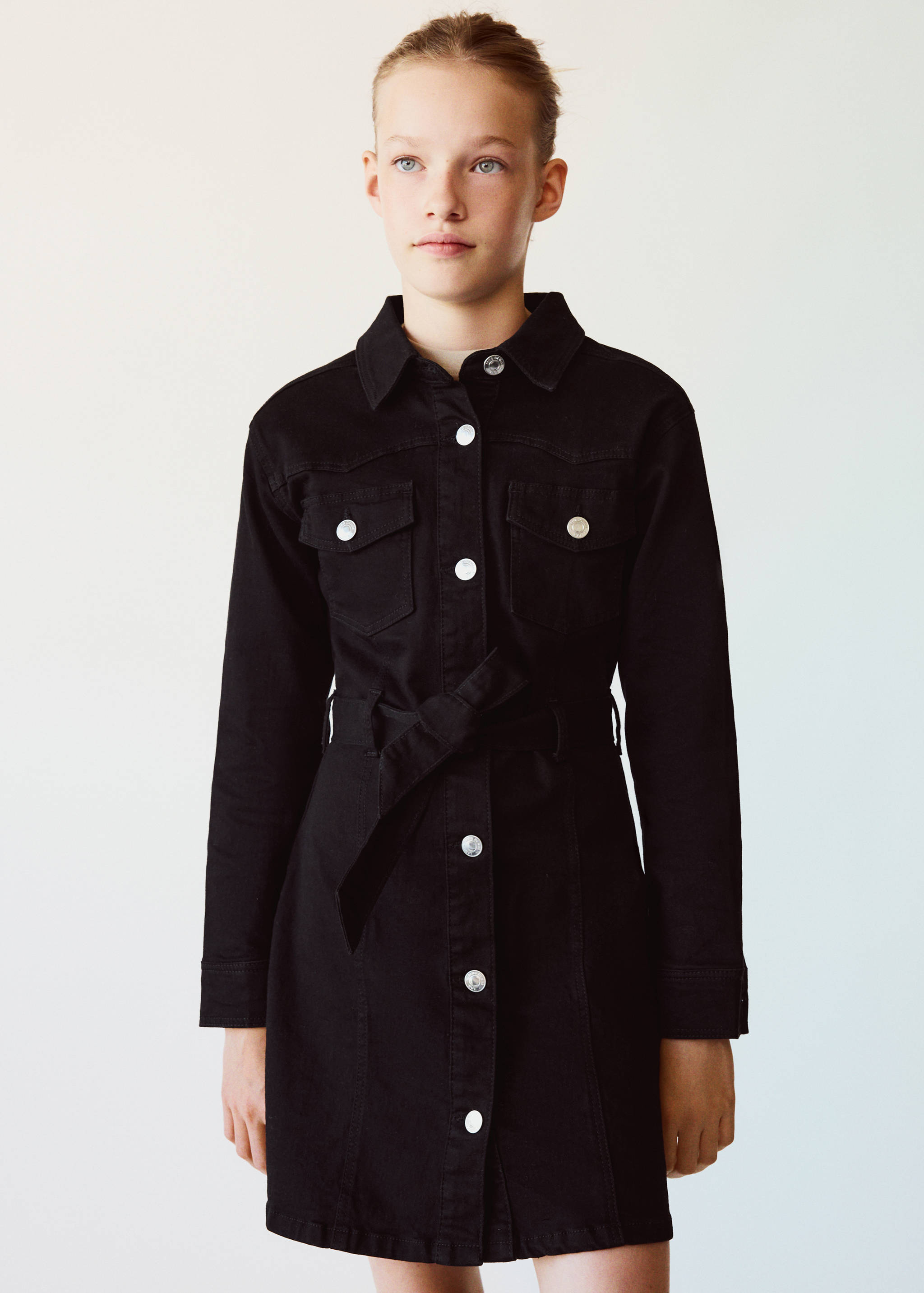 Short denim dress - General plane