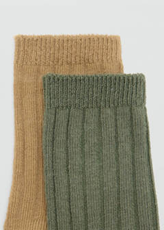 2 pack mixed socks — Green 4