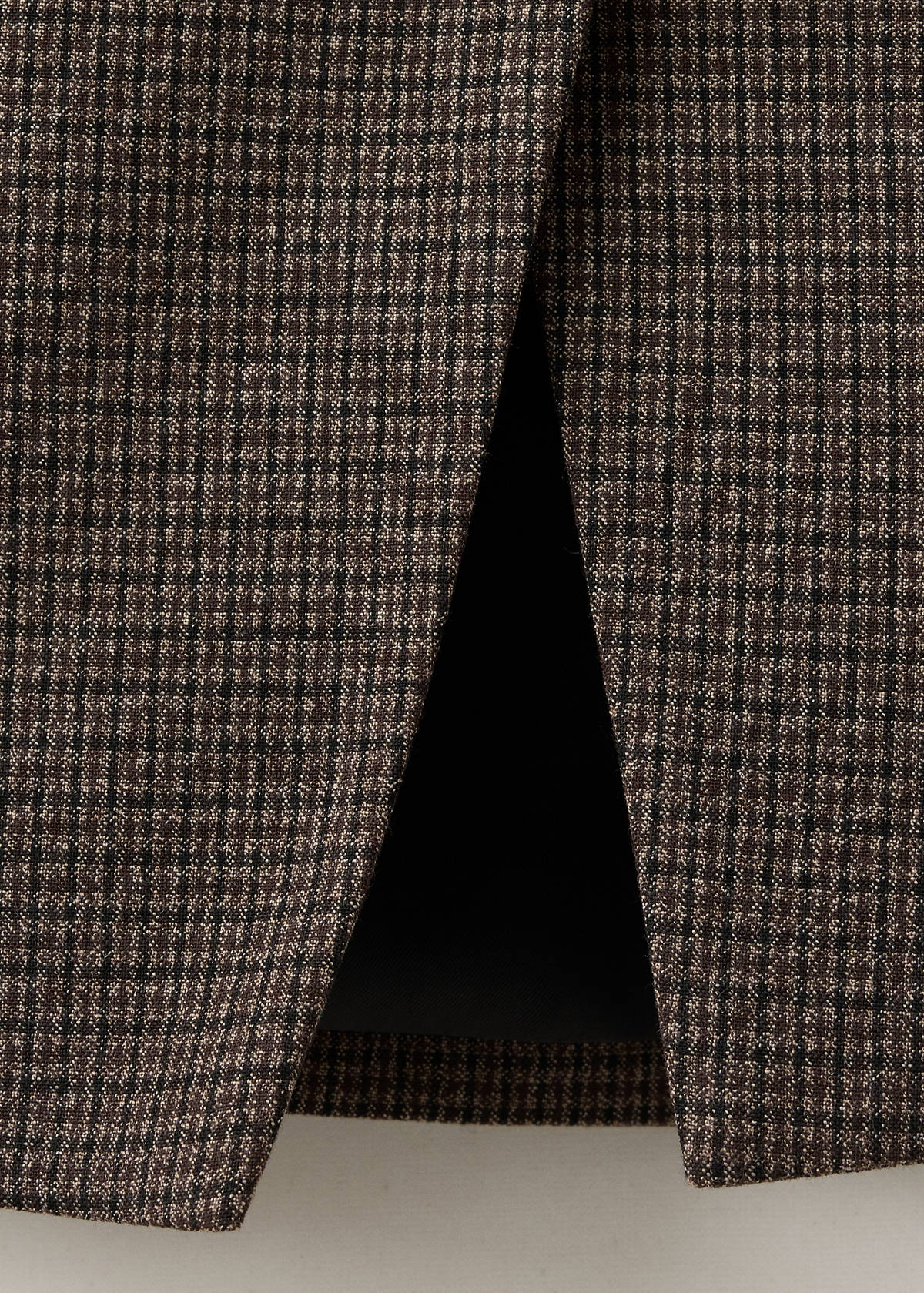 Fitted checked overshirt — Medium Brown