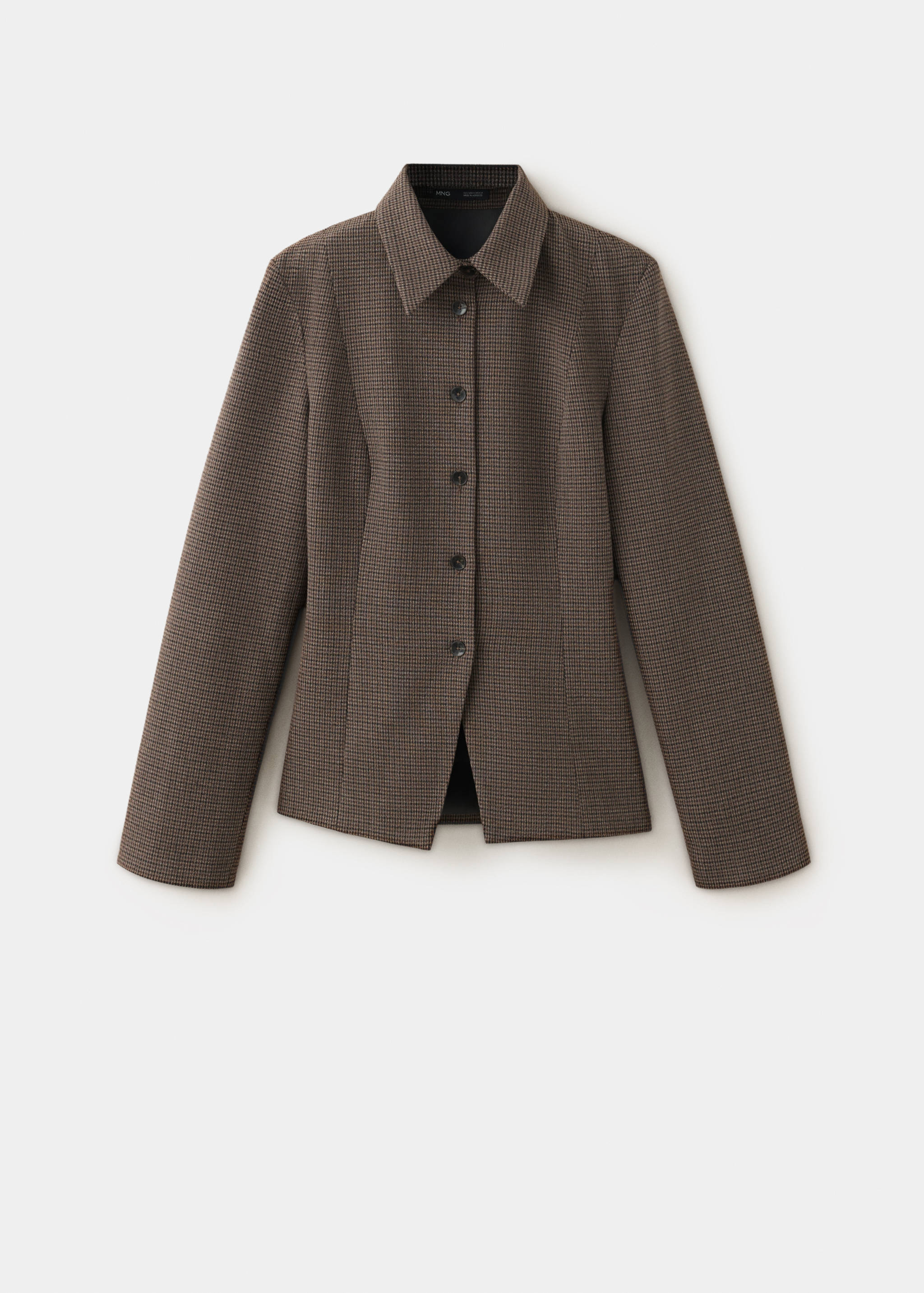 Fitted checked overshirt - Article without model