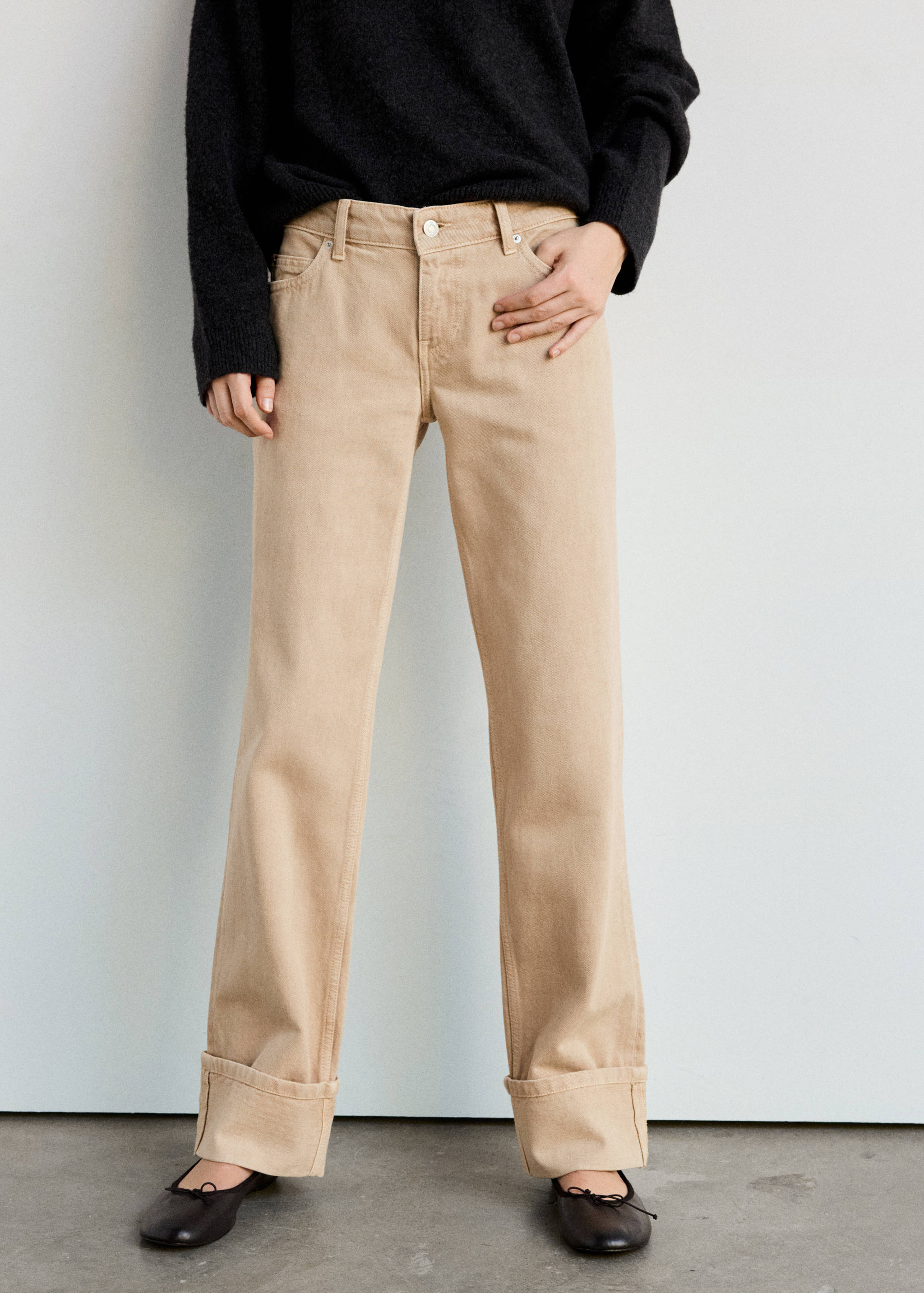 Straight low-waist jeans - Medium plane