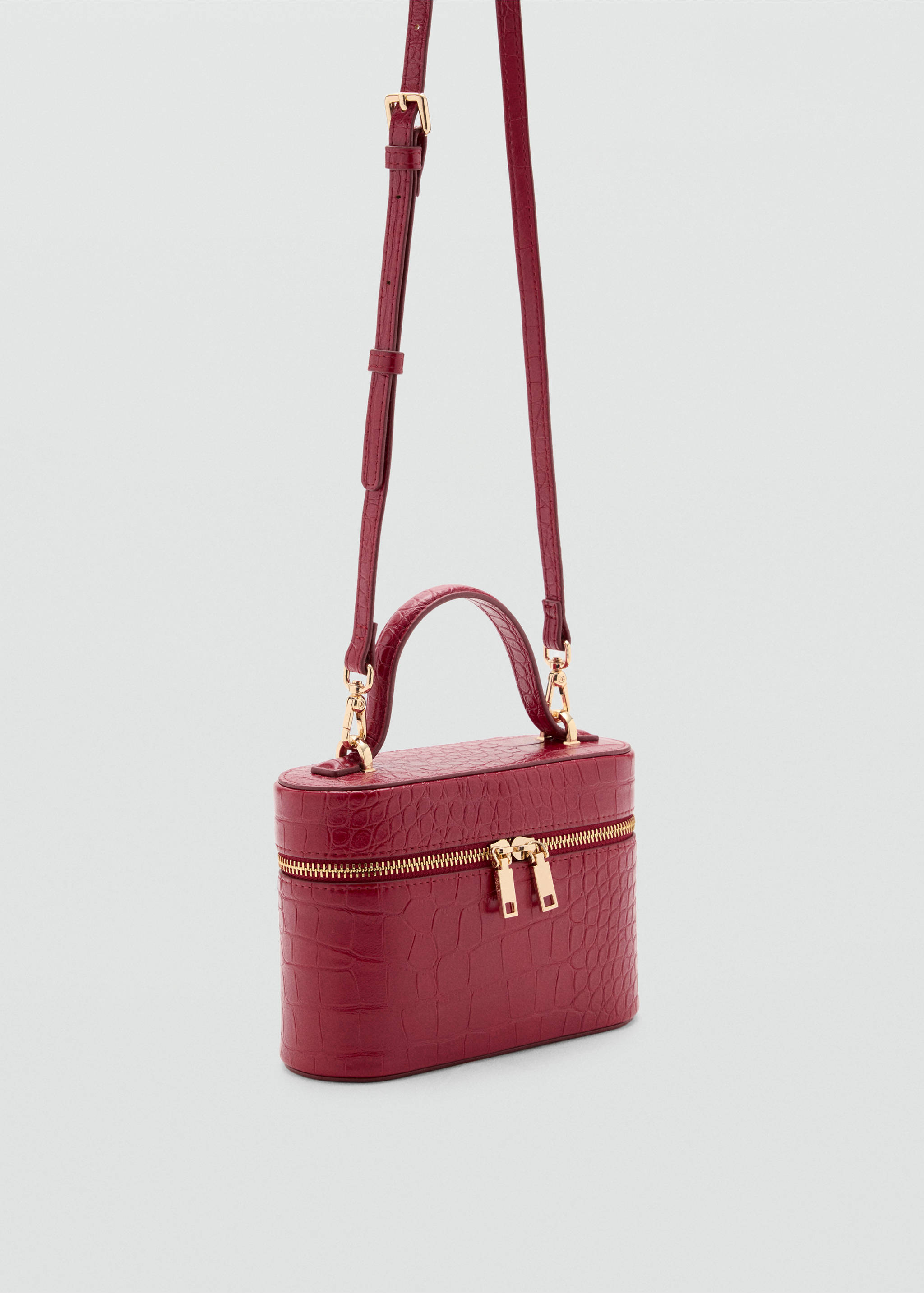 Croco-effect vanity bag - Medium plane, Red. Ref: 37098274-00.