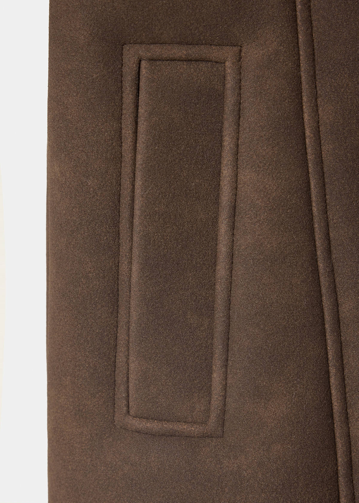 Suede-effect faux-fur jacket — Brown