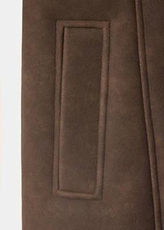 Suede-effect faux-fur jacket — Brown 10