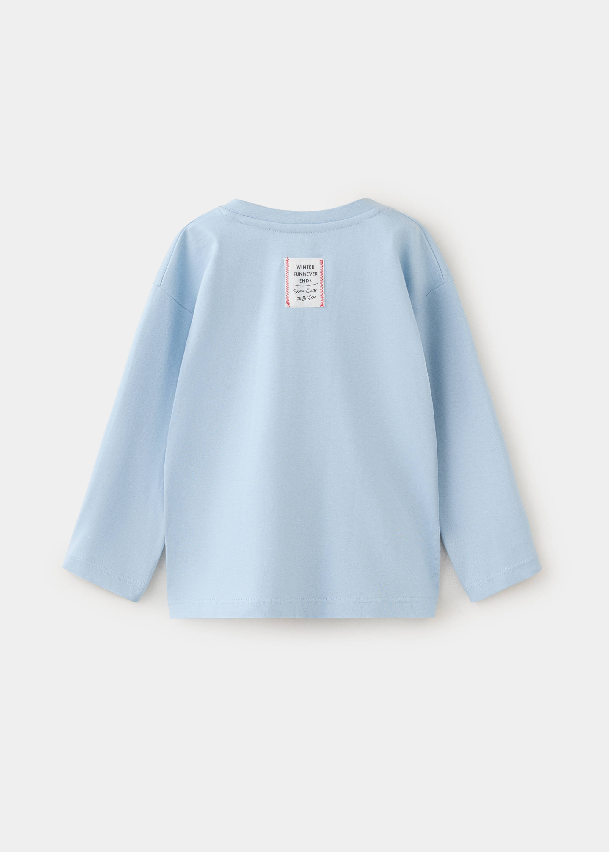 Cotton T-shirt with print detail - Reverse of the article