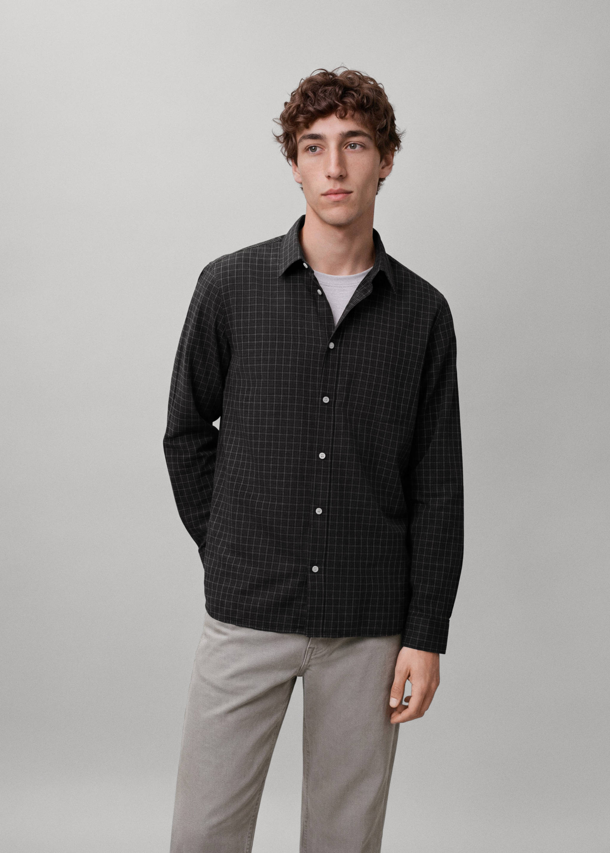 Chemise regular-fit carreaux - Plan moyen