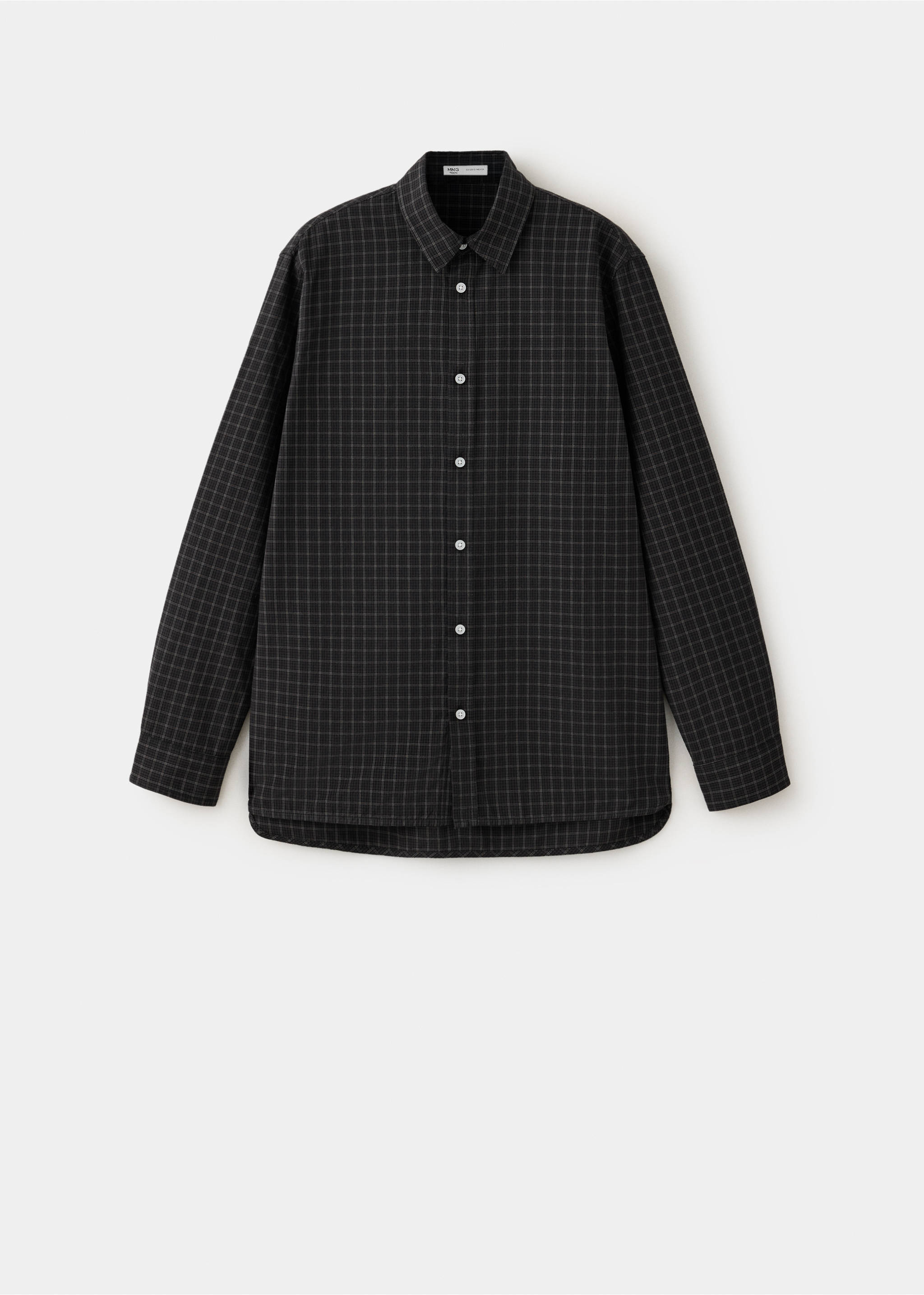 Chemise regular-fit carreaux - Article sans modèle, Noir. Ref: 37098284-00.