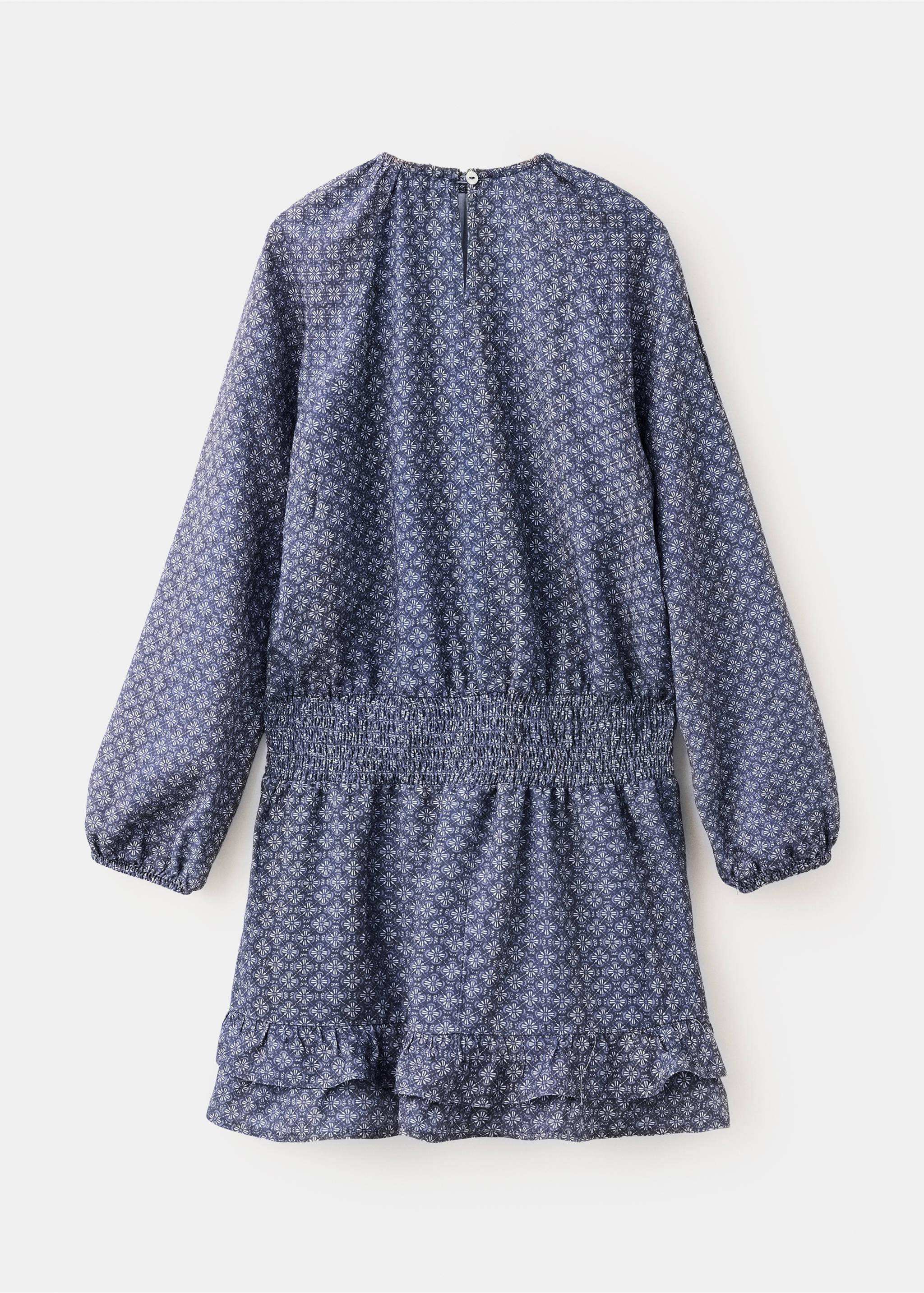 Floral print dress - Reverse of the article, Navy. Ref: 37098285-00.