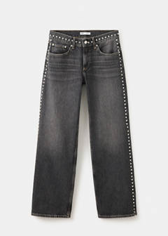 Straight-fit jeans with studs — Denim Grey 5