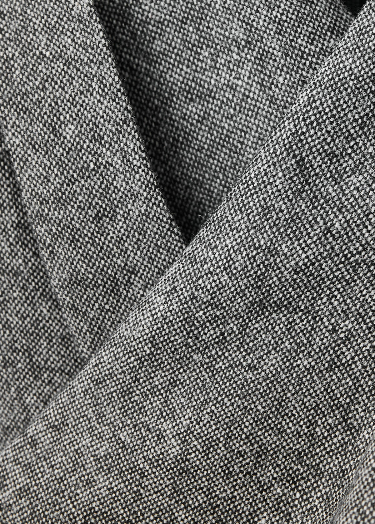 Wrapover marl wool top — Medium Heather Grey