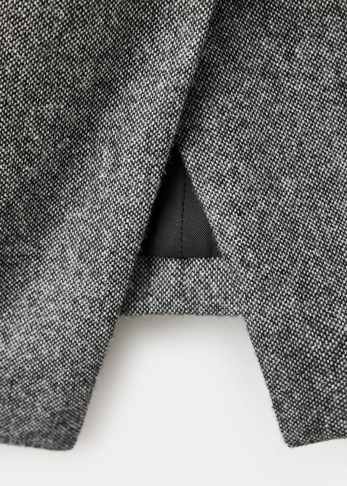 Wrapover marl wool top — Medium Heather Grey