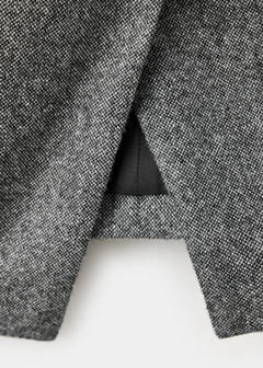 Wrapover marl wool top — Medium Heather Grey 7