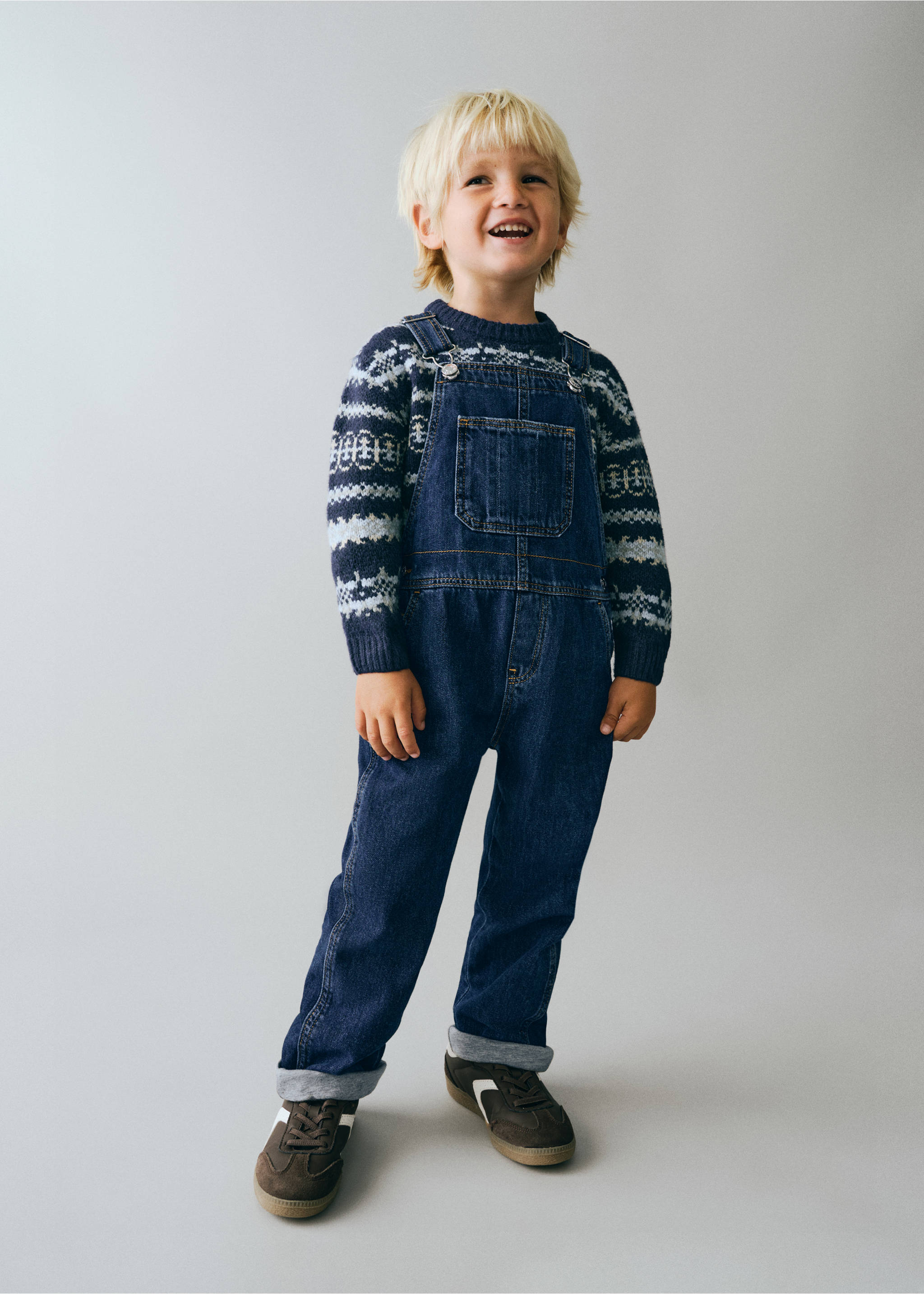 Cotton denim dungarees - General plane, Dark Blue. Ref: 37098633-00.