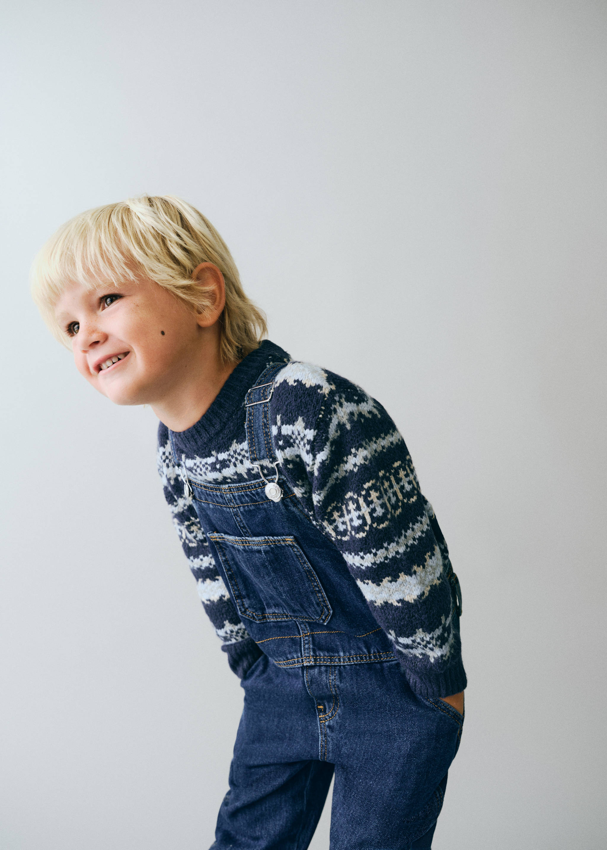 Cotton denim dungarees - Medium plane
