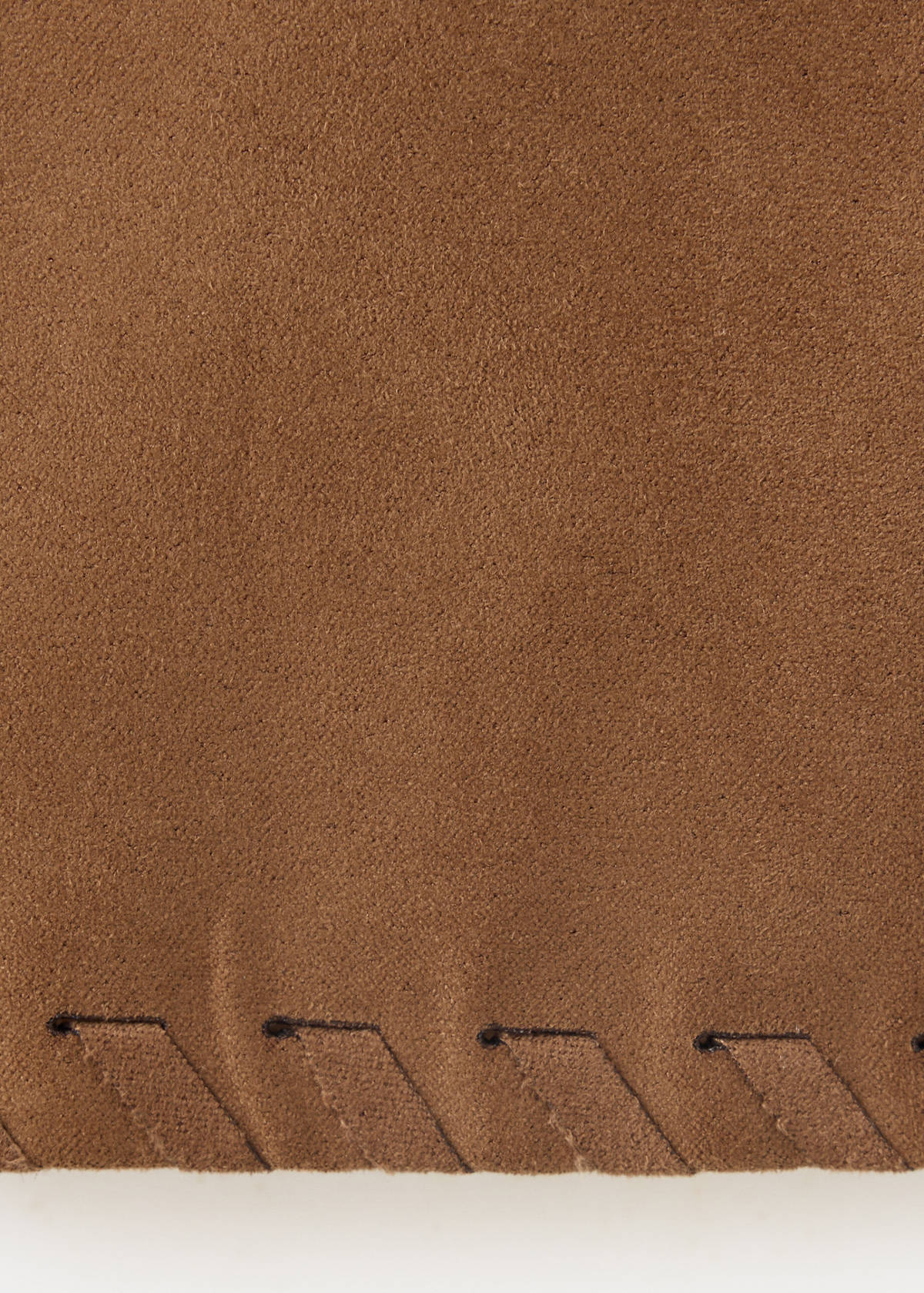 Suede-effect skirt — Brown