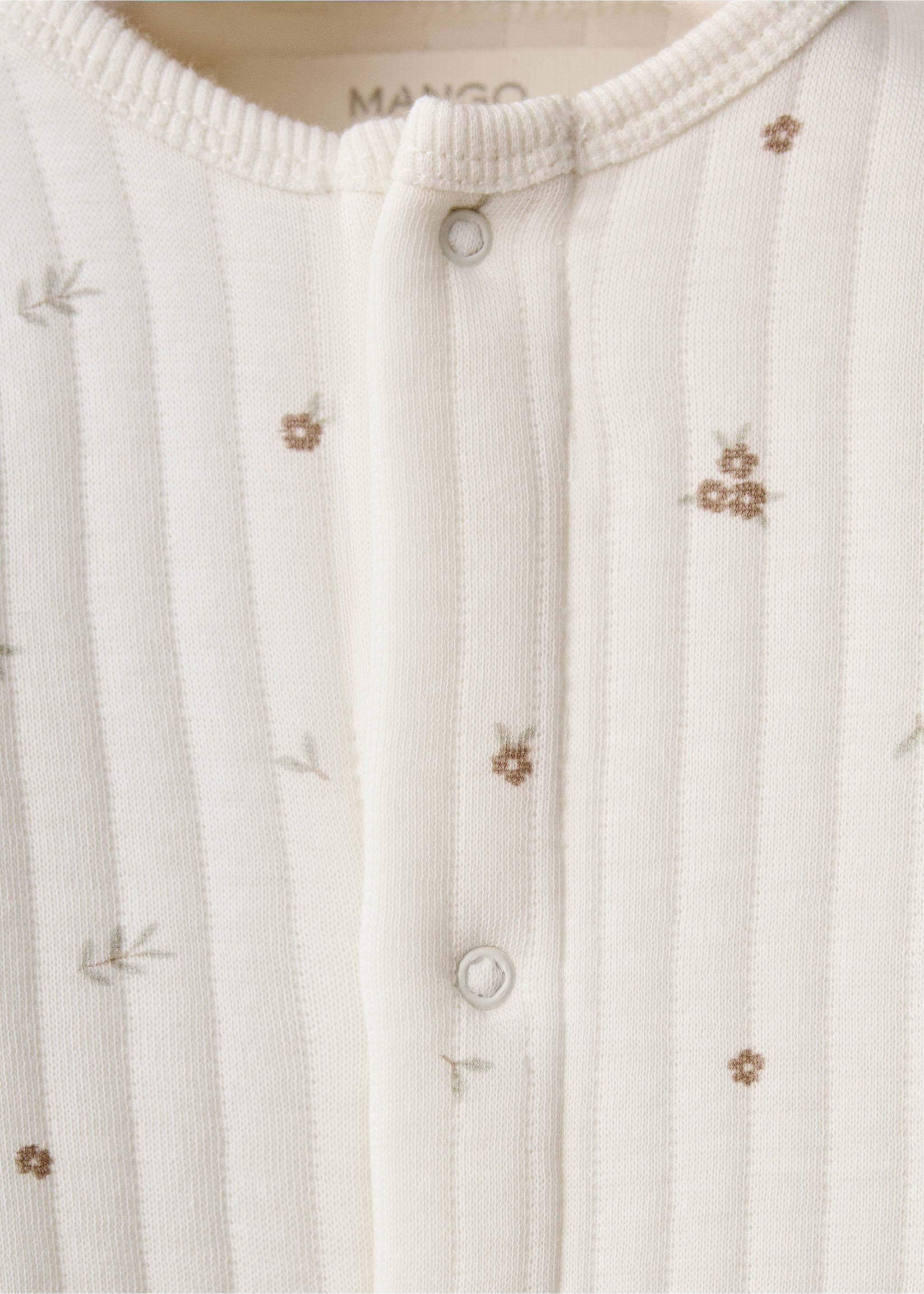 Combinaison pyjama imprimée - Détail de l'article 2, Blanc cassé. Ref: 37098636-00.