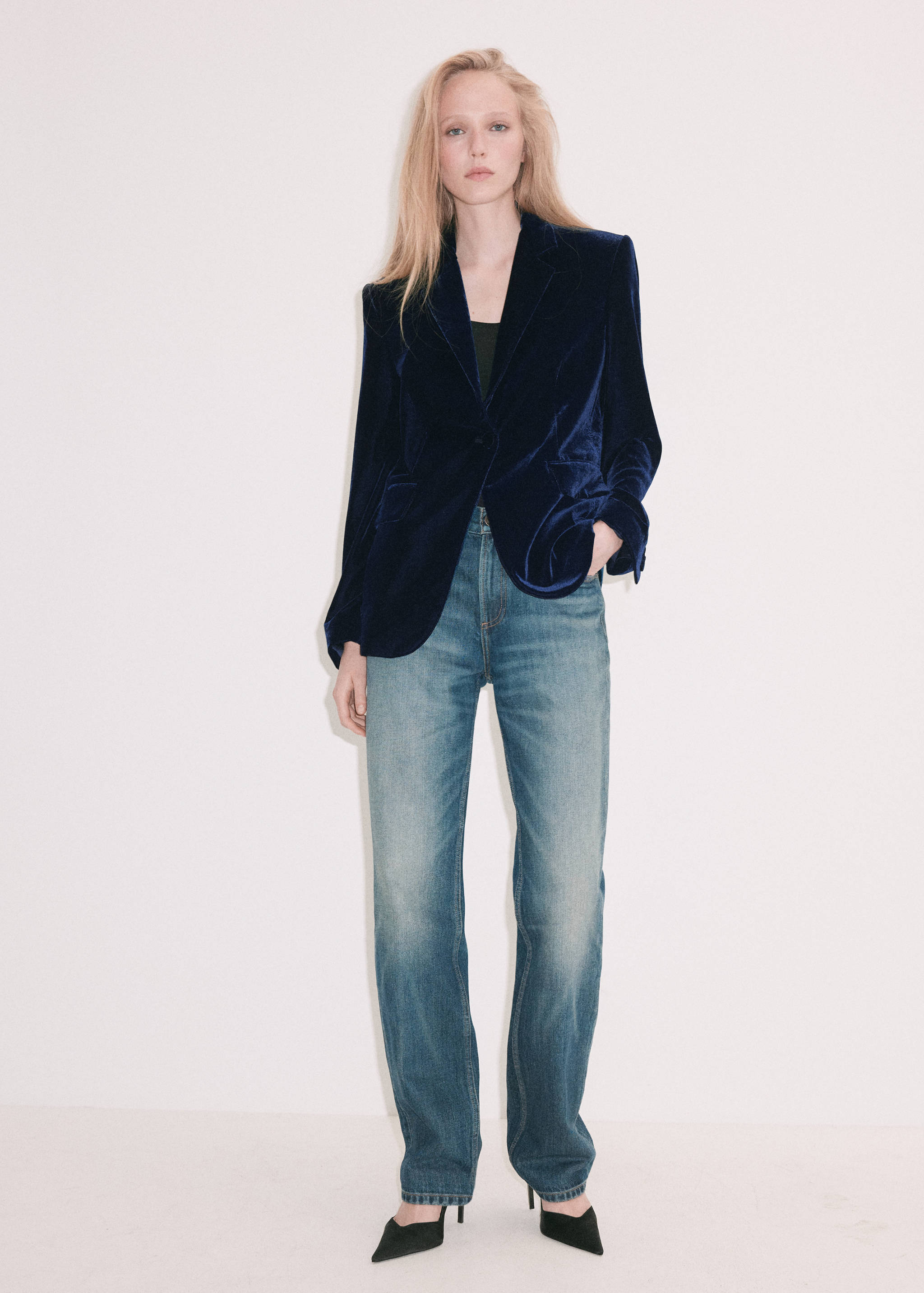 Velvet suit jacket - General plane