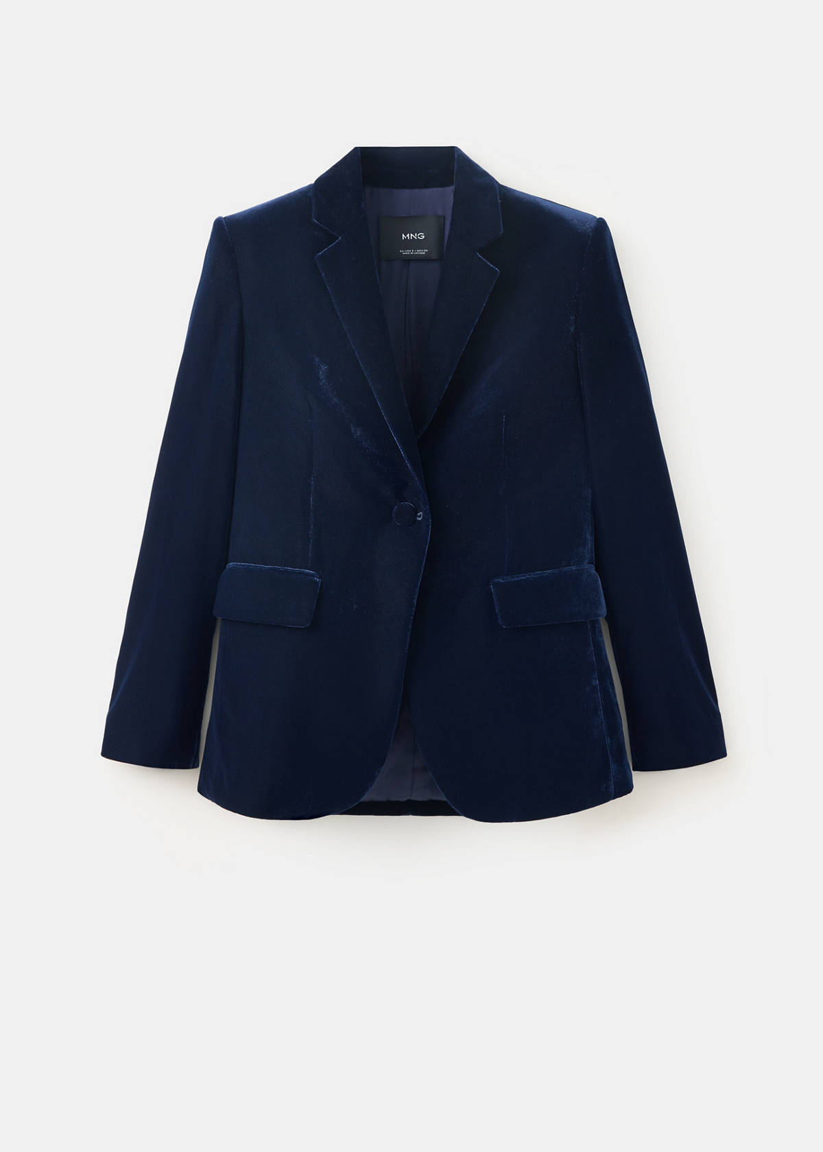 Velvet suit jacket — Navy