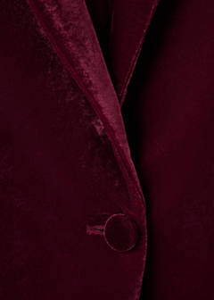 Velvet suit jacket — Maroon 8