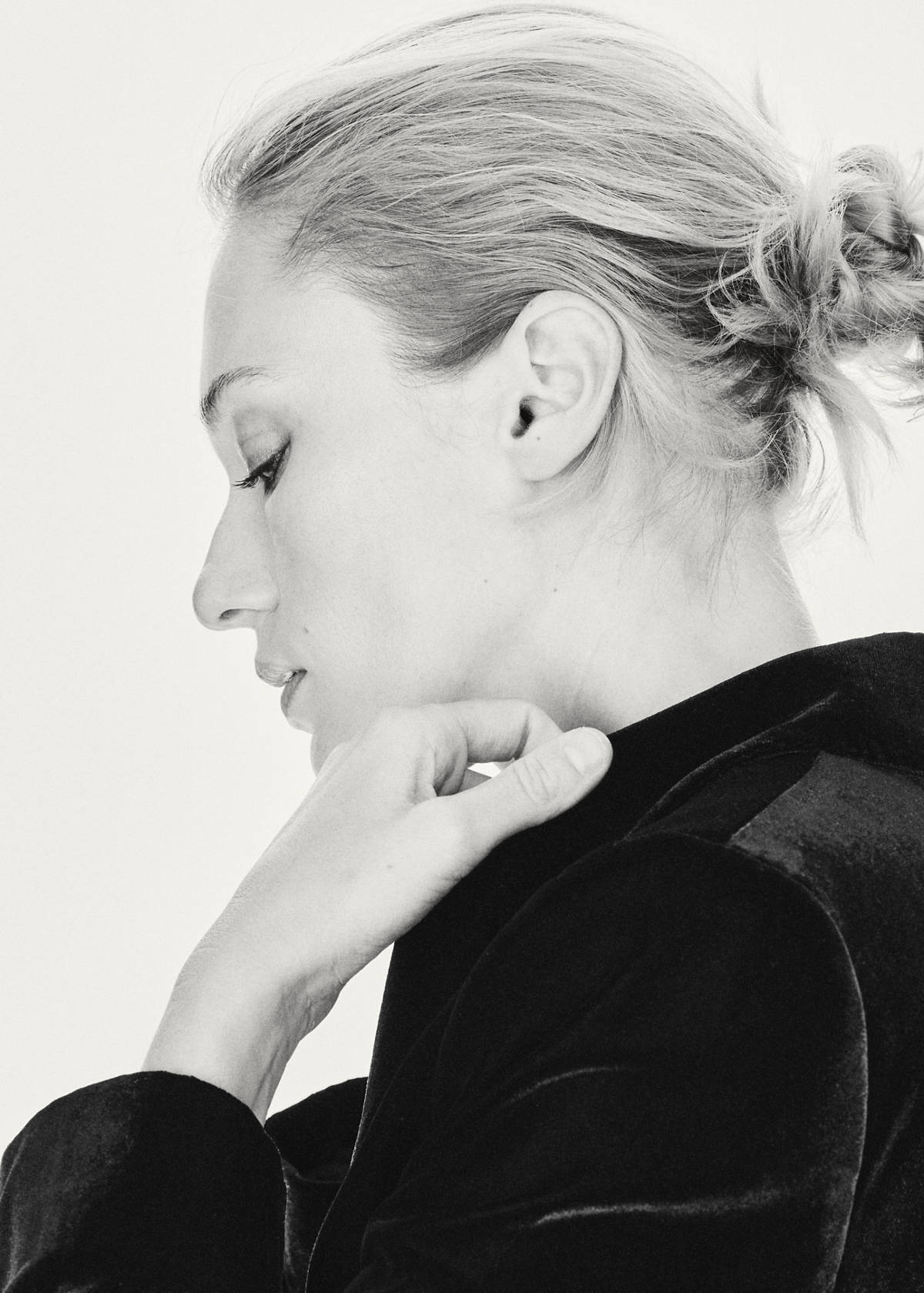 Velvet suit jacket — Black