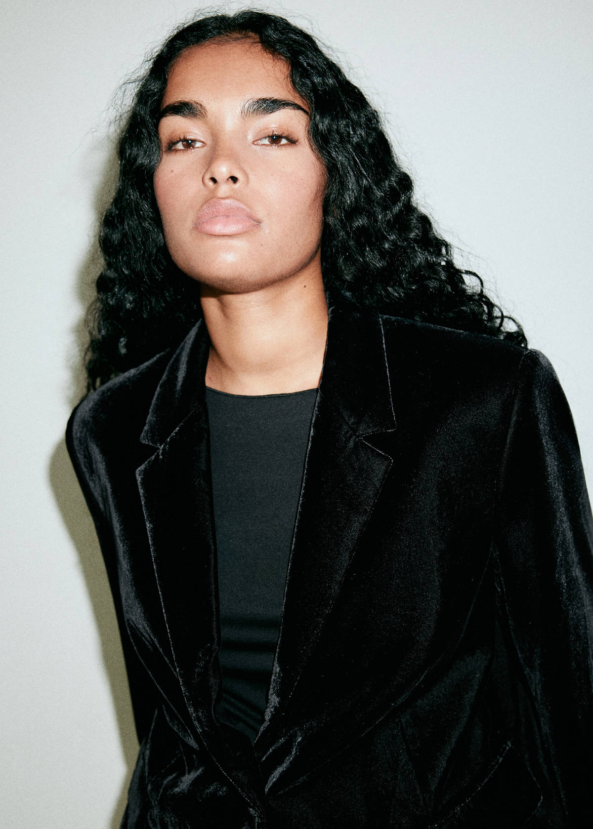 Velvet suit jacket — Black
