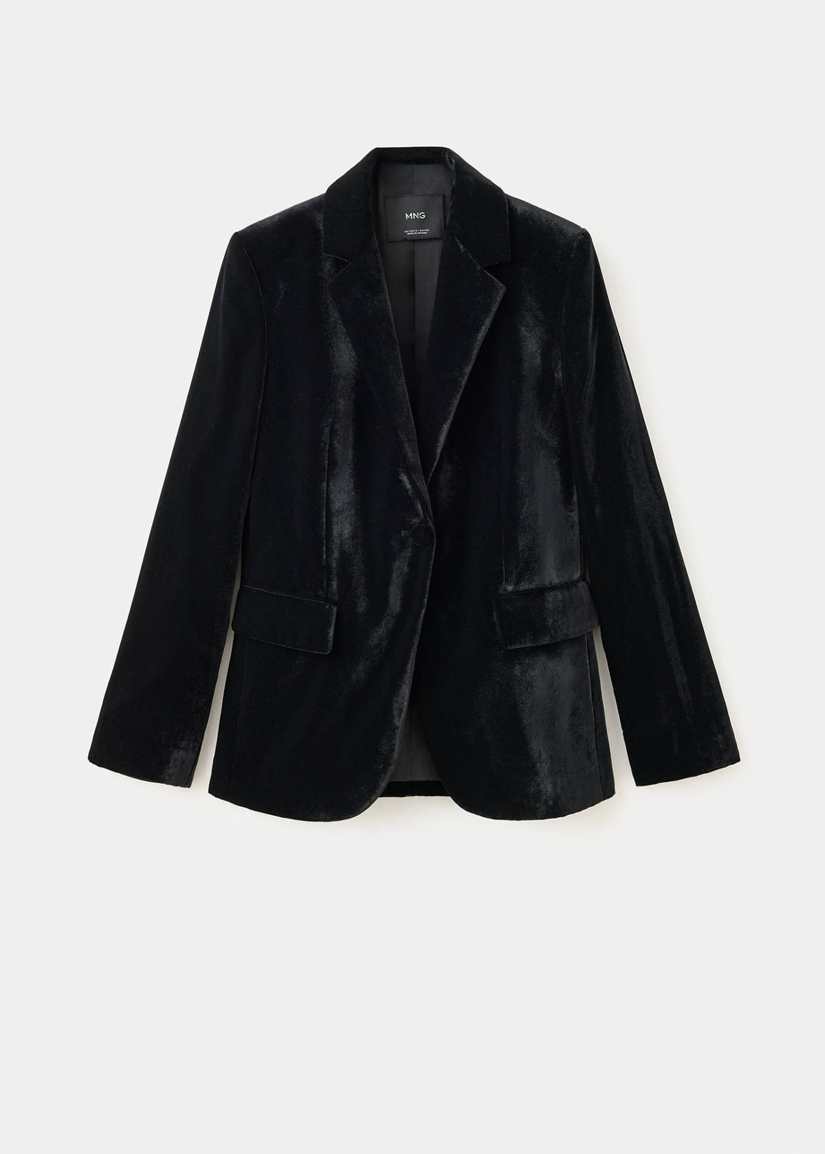 Velvet suit jacket — Black