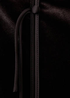 Velvet skirt with slit — Chocolate 6
