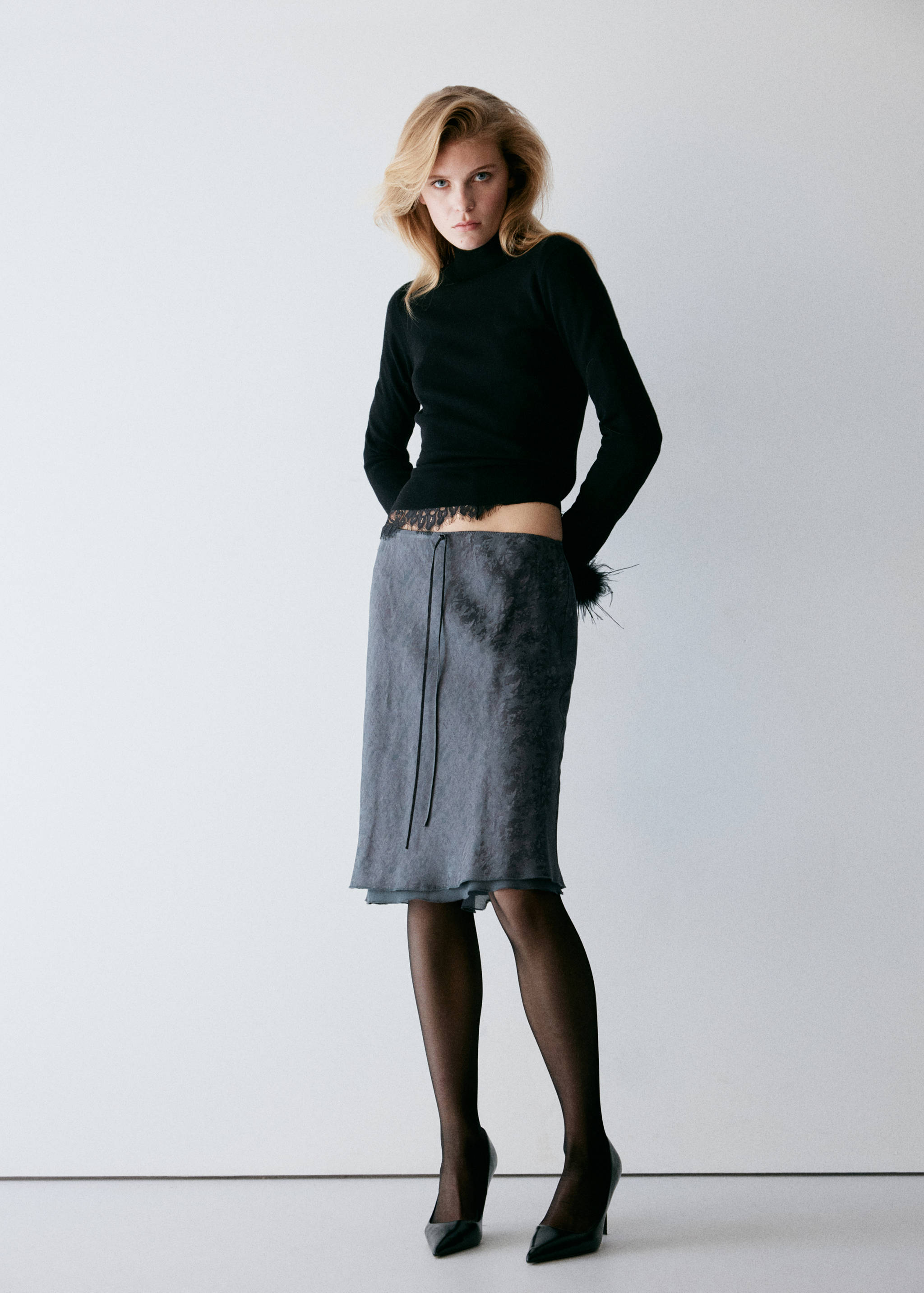 Jupe midi jacquard - Plan général