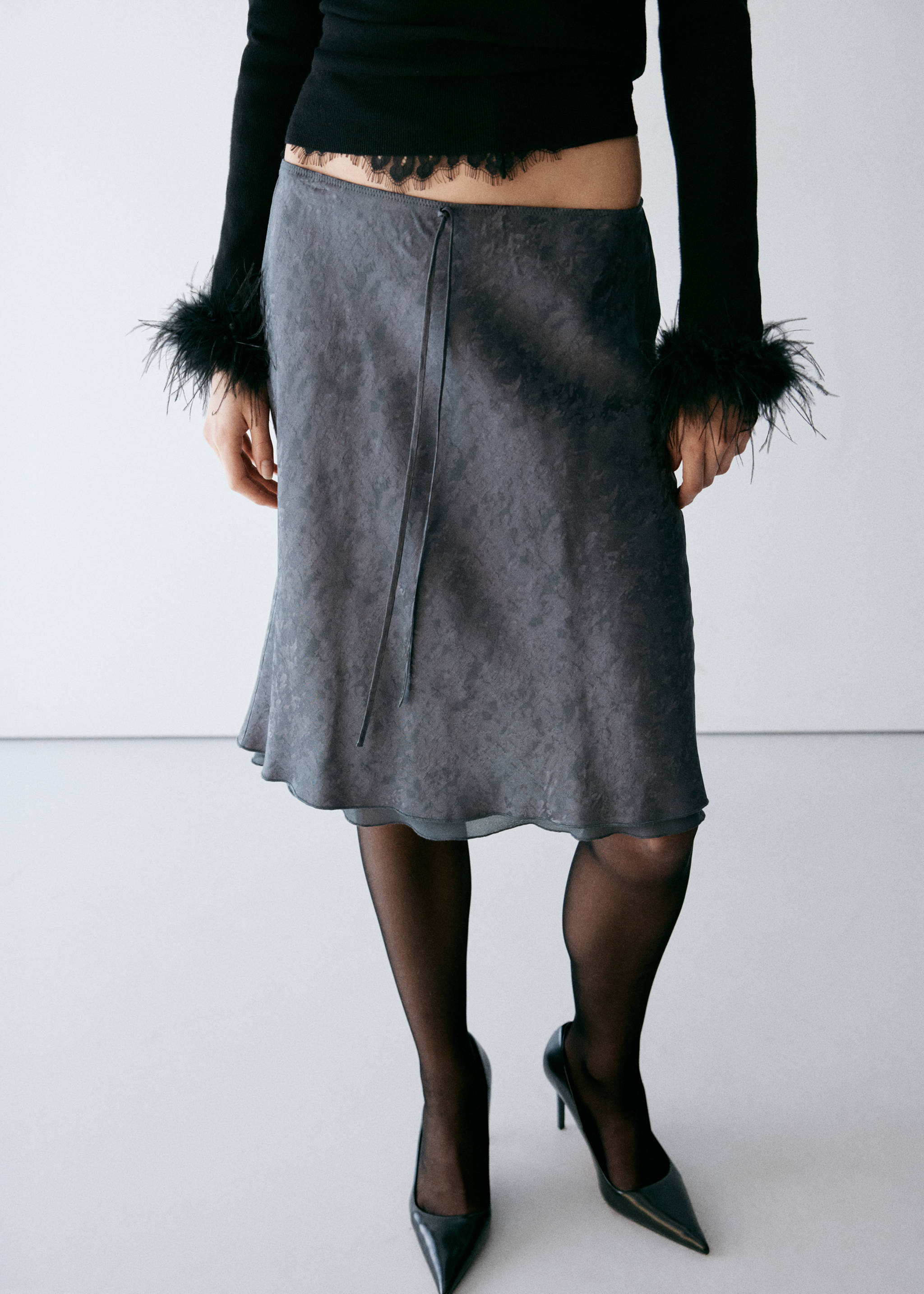 Jupe midi jacquard - Plan moyen