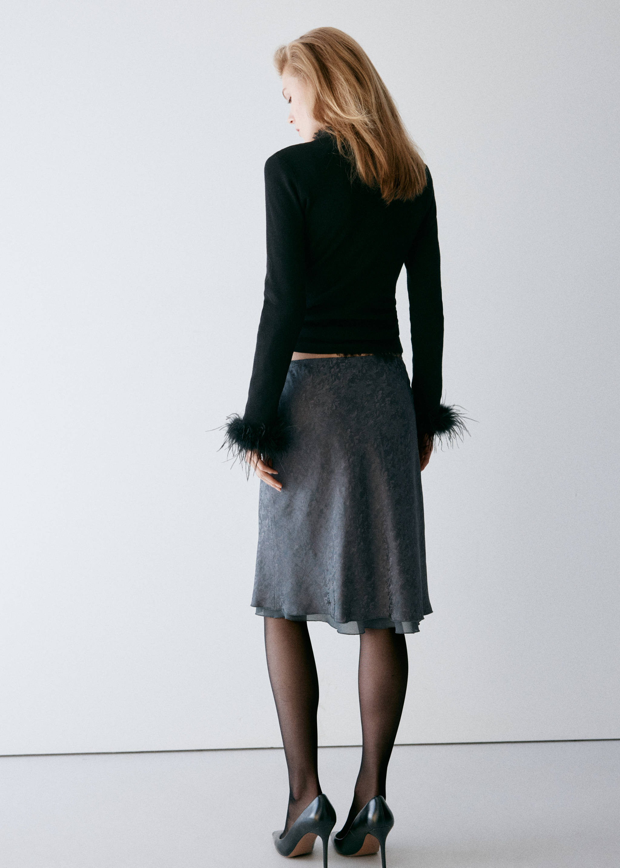 Jupe midi jacquard - Verso de l’article