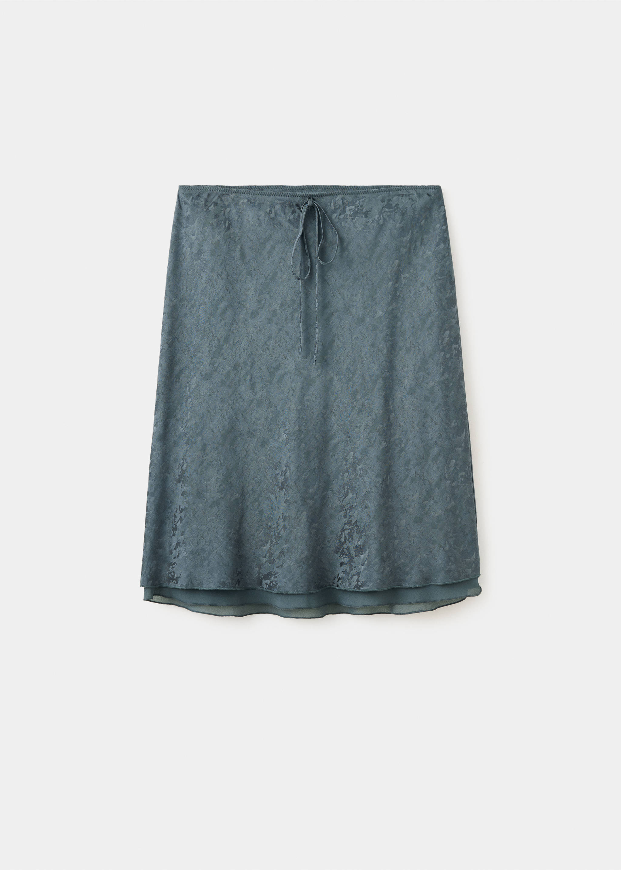 Jupe midi jacquard - Article sans modèle, Gris. Ref: 37099119-00.