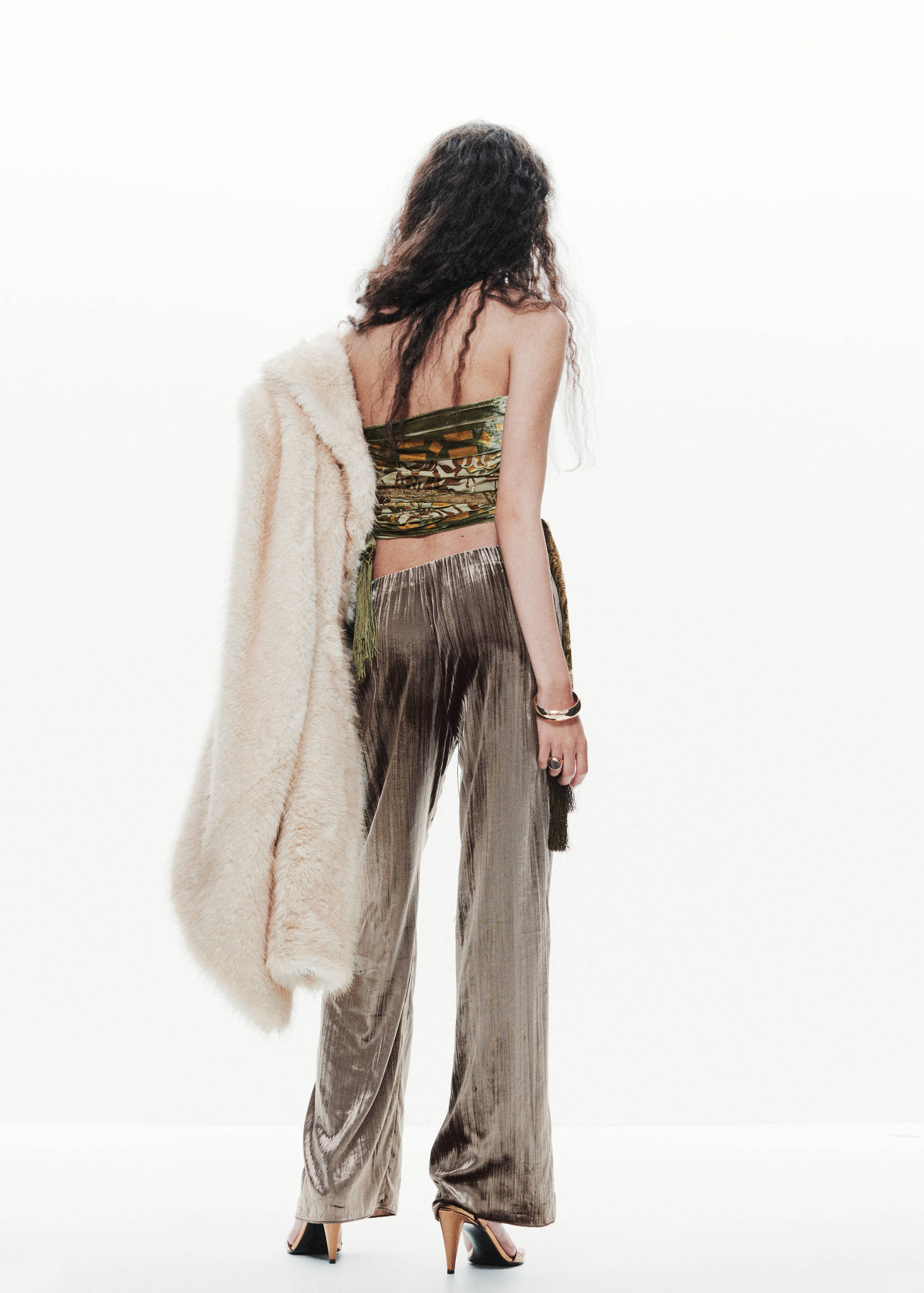 Pantalon droit en velours - Verso de l’article