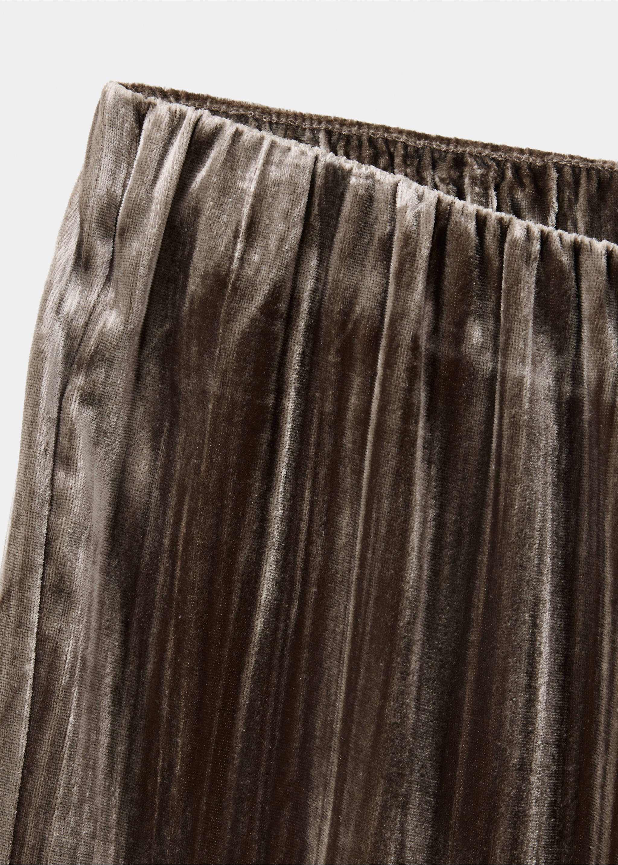 Pantalon droit en velours - Détail de l'article 8, Marron moyen. Ref: 37099141-00.
