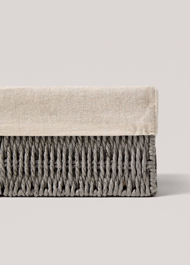 Large rectangular paper basket — Grey