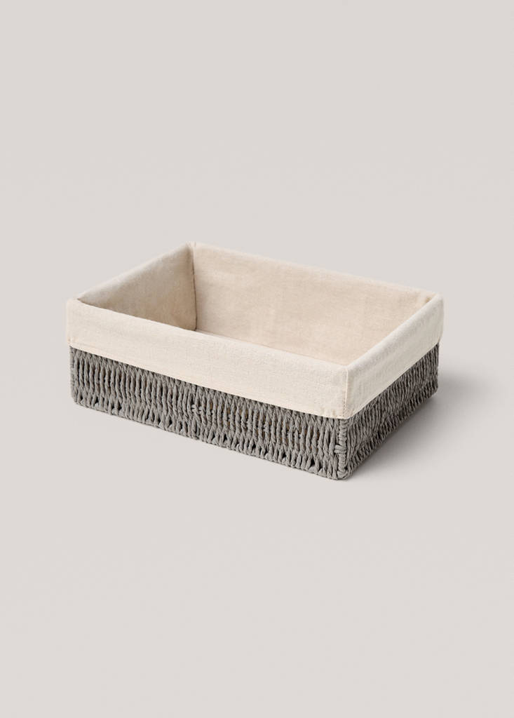 Large rectangular paper basket — Grey