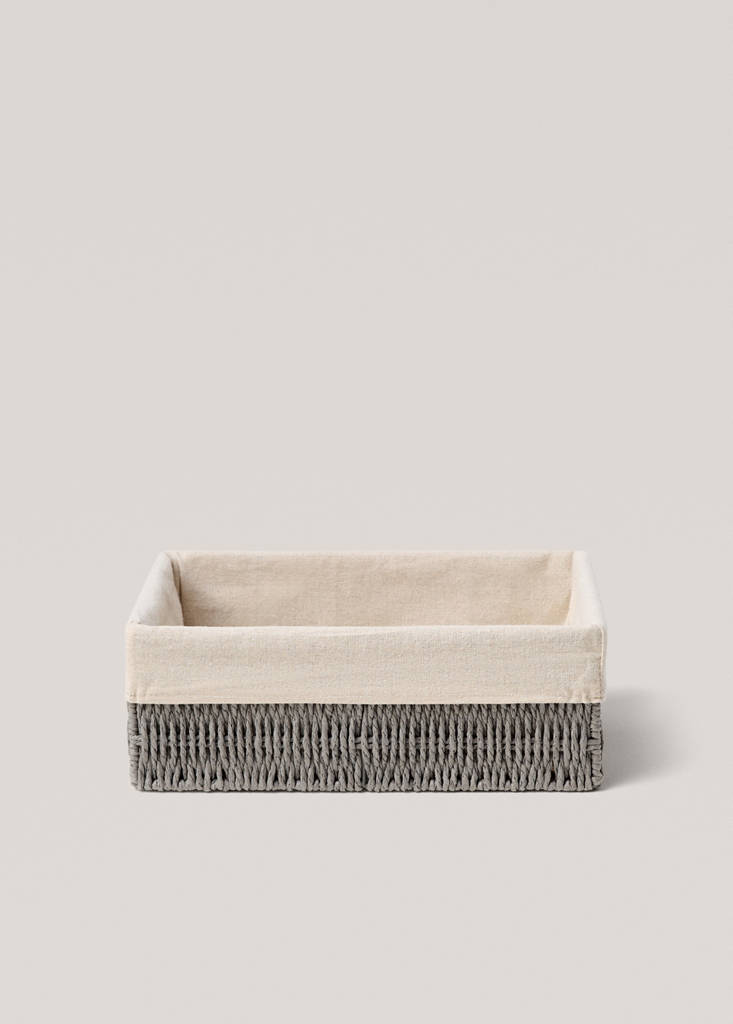 Large rectangular paper basket — Grey