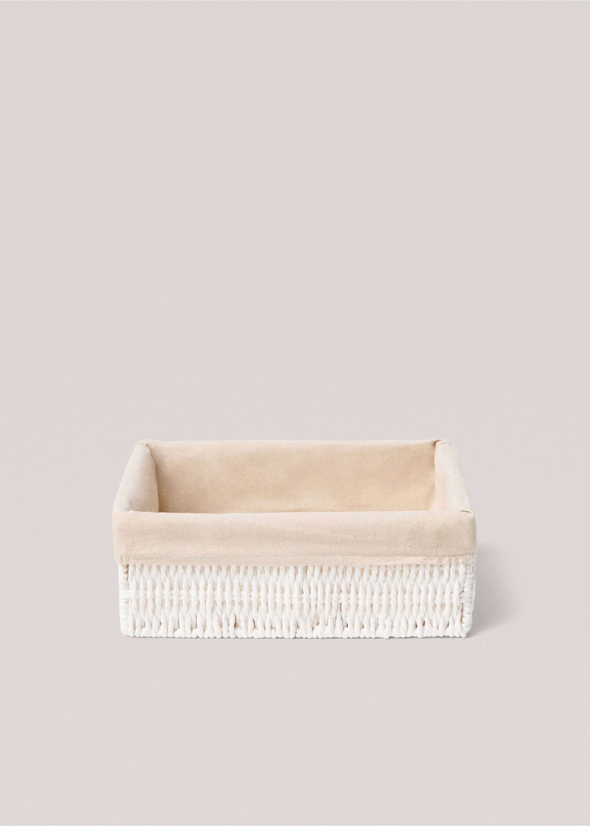 Medium rectangular paper basket - Article without model, White. Ref: 37101568-00.