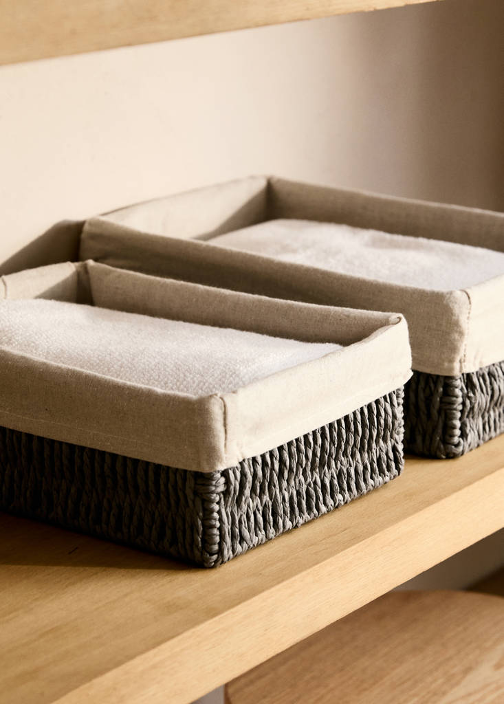Small rectangular paper basket — Grey