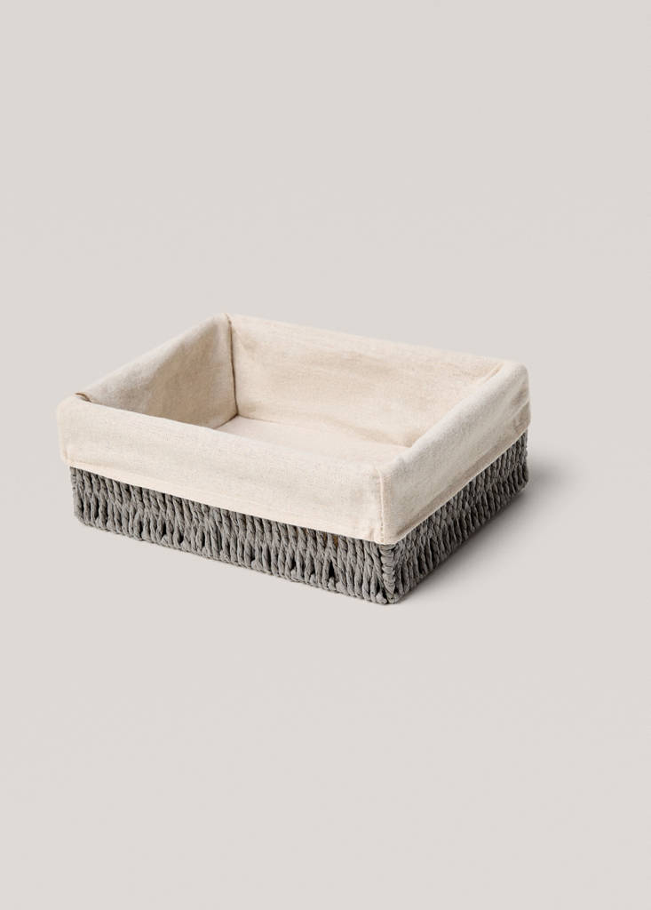 Small rectangular paper basket — Grey