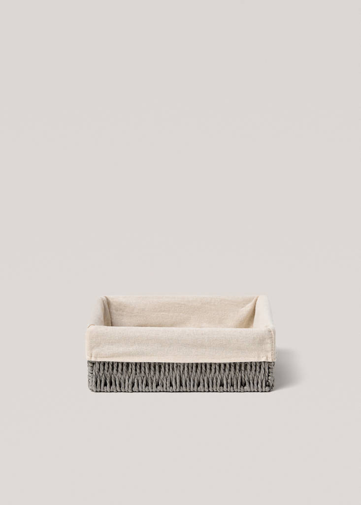 Small rectangular paper basket — Grey