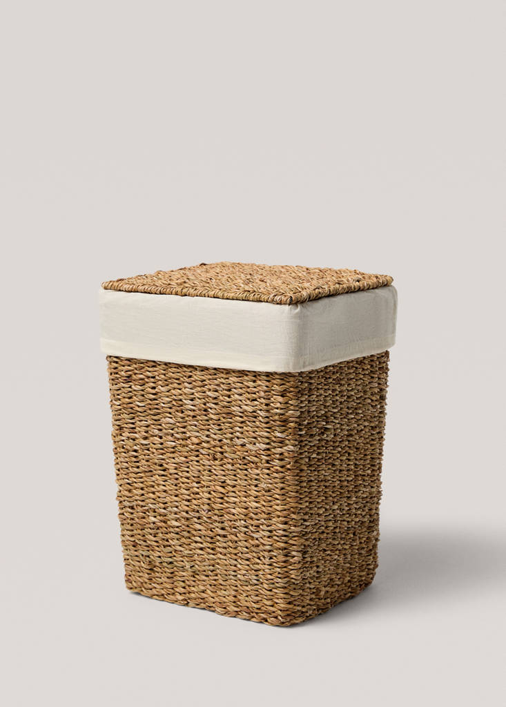 Medium seagrass clothes basket — Brown